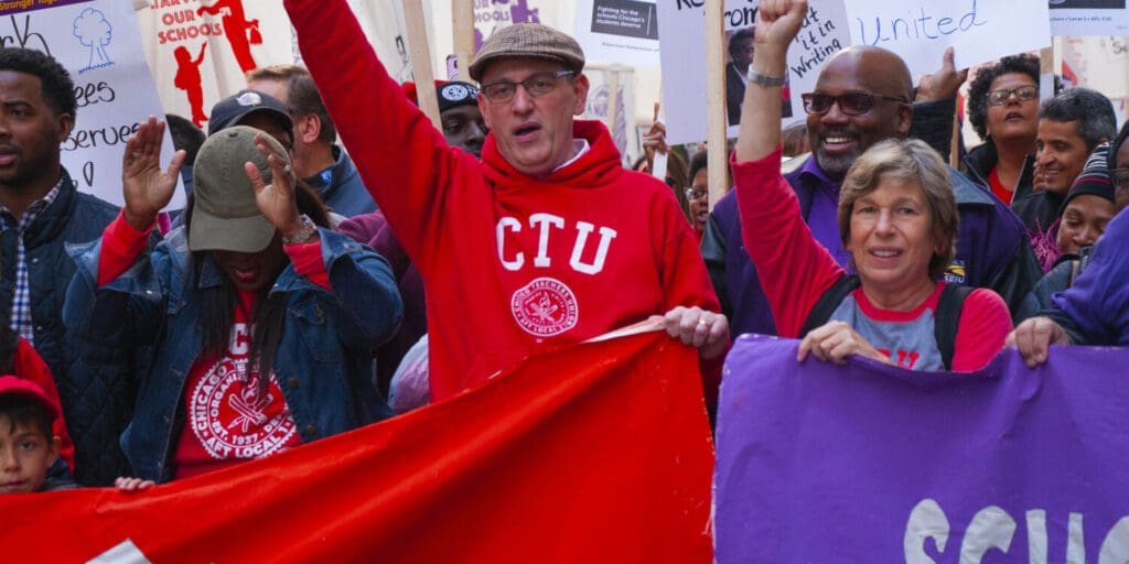 Close up image of peoples in protest